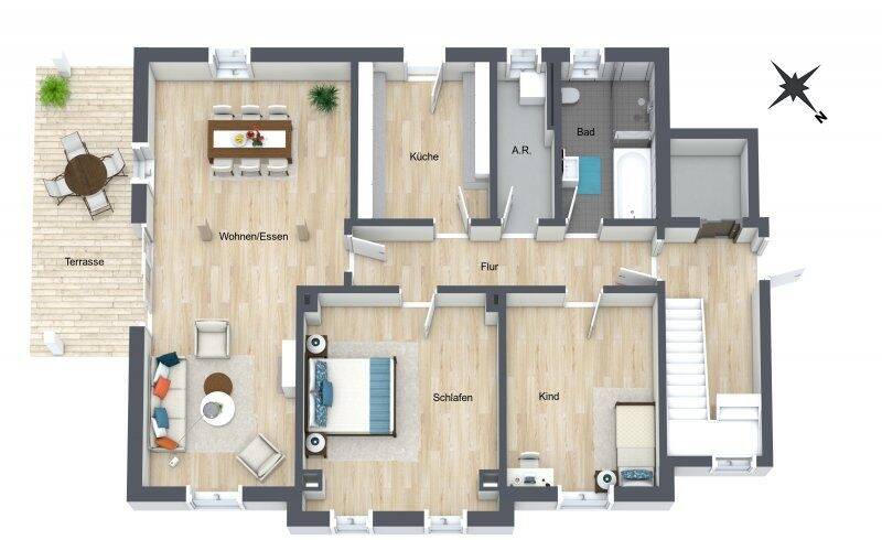 Etagenwohnung Ilmenau - 3 Zimmer, 110 m&sup2;, 360.000&euro; | Angebot:25700911