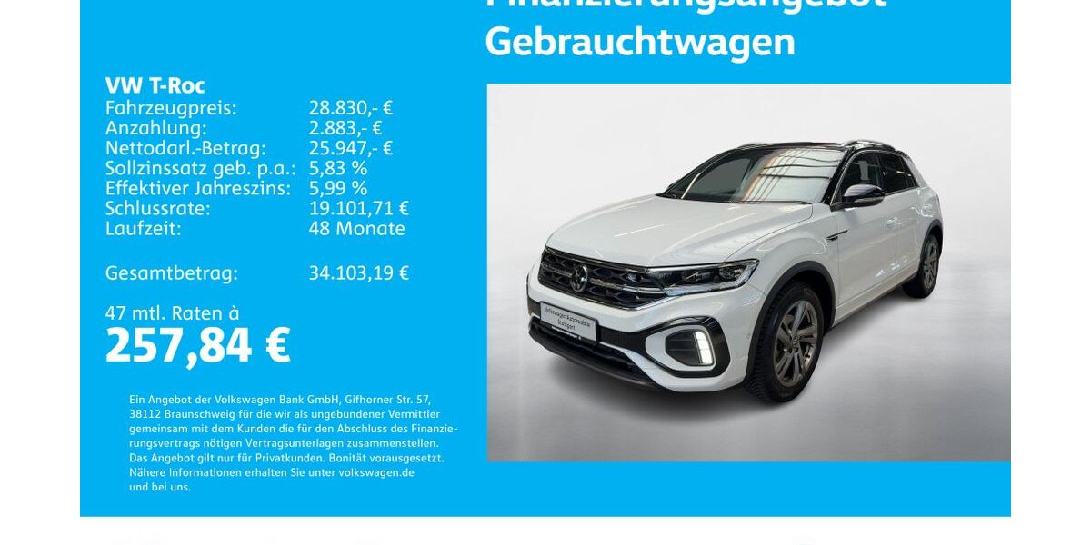 VW T-Roc 20.054 km 28.830 &euro; Stuttgart-Feuerbach 70469
