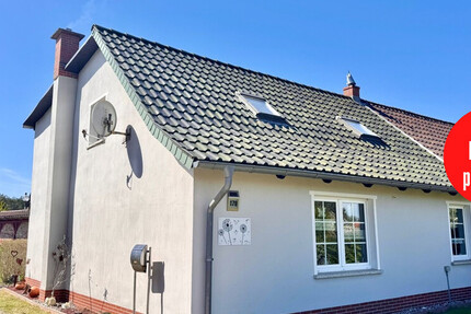 HORN IMMOBILIEN ++ Leopolshagen nur 5 km bis zum Stettiner Haff, Doppelhaushälfte in ruhiger Lage - Haus Leopoldshagen | Angebot:21355291
