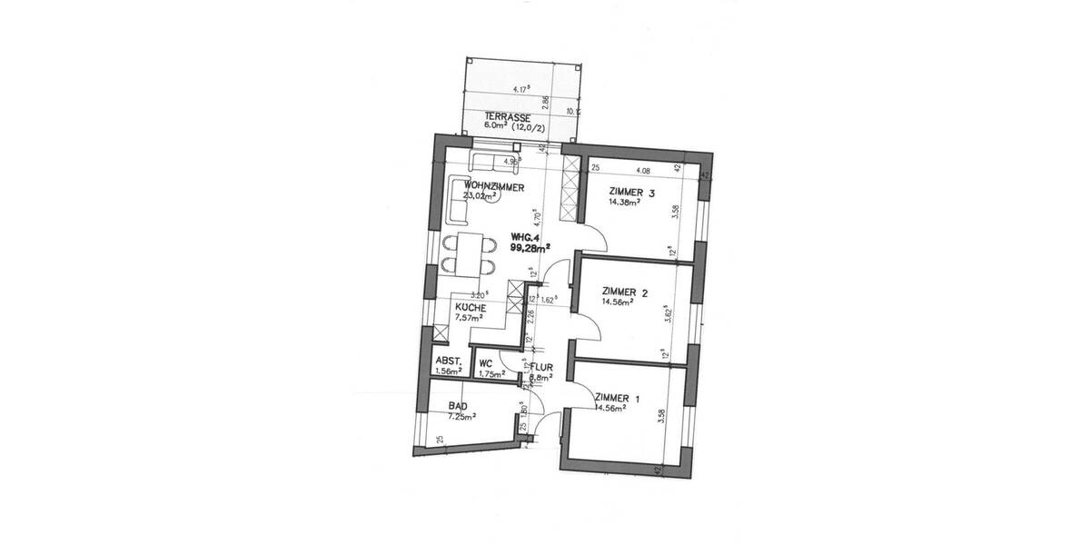 Terrassenwohnung Herbolzheim - 4 Zimmer, 99 m&sup2;, 481.500&euro; | Angebot:25662182