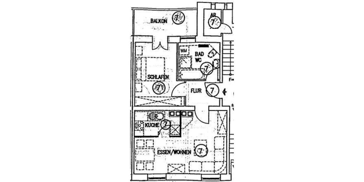 Etagenwohnung Eisenach - 2 Zimmer, 53 m&sup2;, 395&euro; | Angebot:25600959