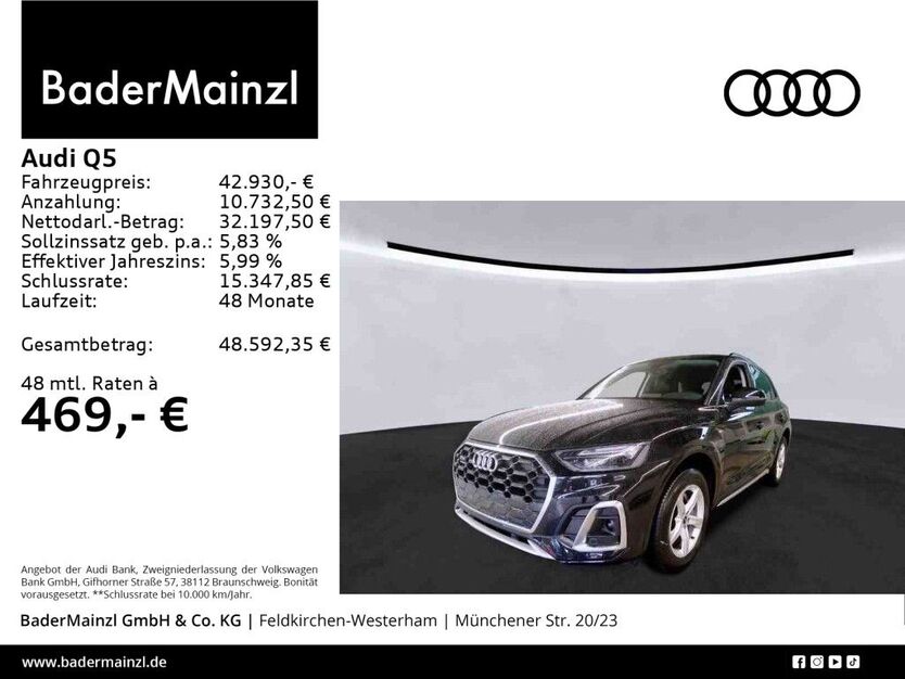Audi Q5 22.400 km 42.930 € Feldkirchen/Westerham 83620