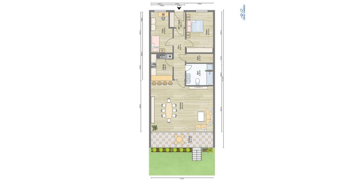 Etagenwohnung Seelze - 3 Zimmer, 110 m&sup2;, 319.000&euro; | Angebot:26740726