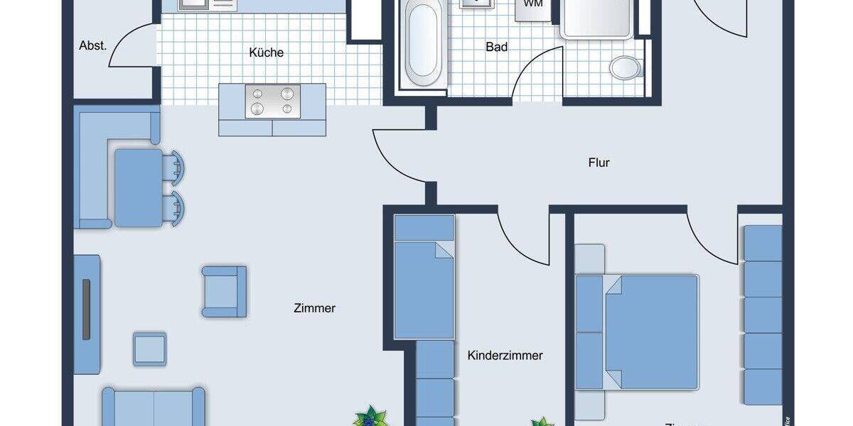 Etagenwohnung Schrobenhausen - 3 Zimmer, 88 m&sup2;, 1.050&euro; | Angebot:26918144