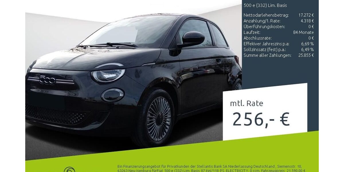 Fiat 500e 5.351 km 21.590 &euro; Dülmen 48249