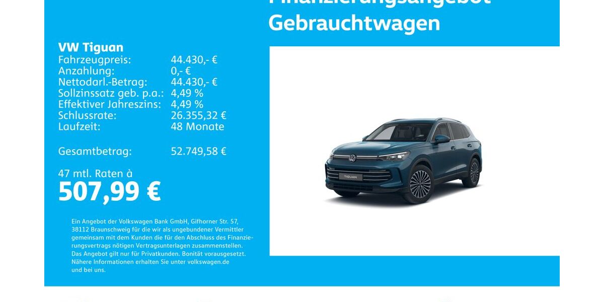 VW Tiguan 4.366 km 44.130 &euro; Stuttgart-Feuerbach 70469