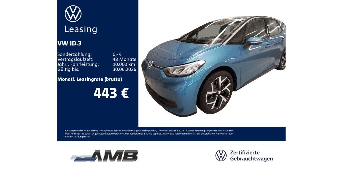 VW ID.3 3.130 km 32.890 &euro; Borna 04552