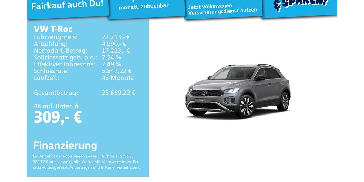 VW T-Roc 13.074 km 21.991 &euro; Mannheim 68309