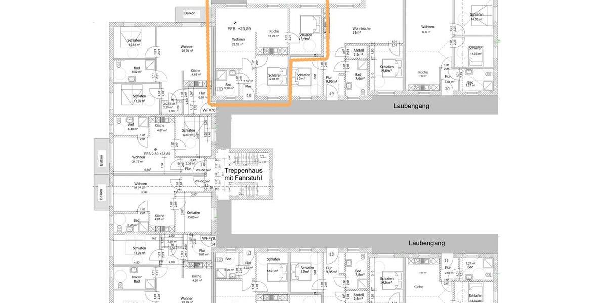 Etagenwohnung Dorf Mecklenburg - 3 Zimmer, 75 m&sup2;, 783&euro; | Angebot:26300510