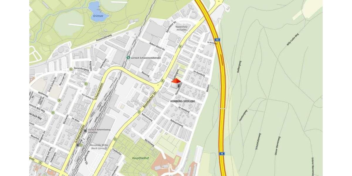 Etagenwohnung Lörrach - 3 Zimmer, 63 m&sup2;, 255.000&euro; | Angebot:25458310