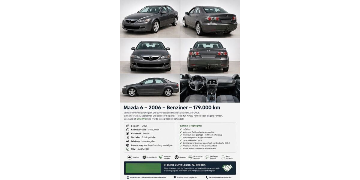 Mazda 6 179.000 km 3.000 &euro; Emmerich am Rhein 46446