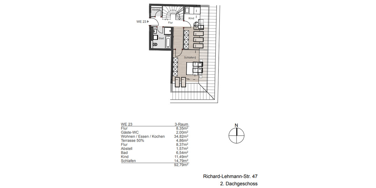 Etagenwohnung Leipzig Südvorstadt - 3 Zimmer, 92 m&sup2;, 524.300&euro; | Angebot:25999005