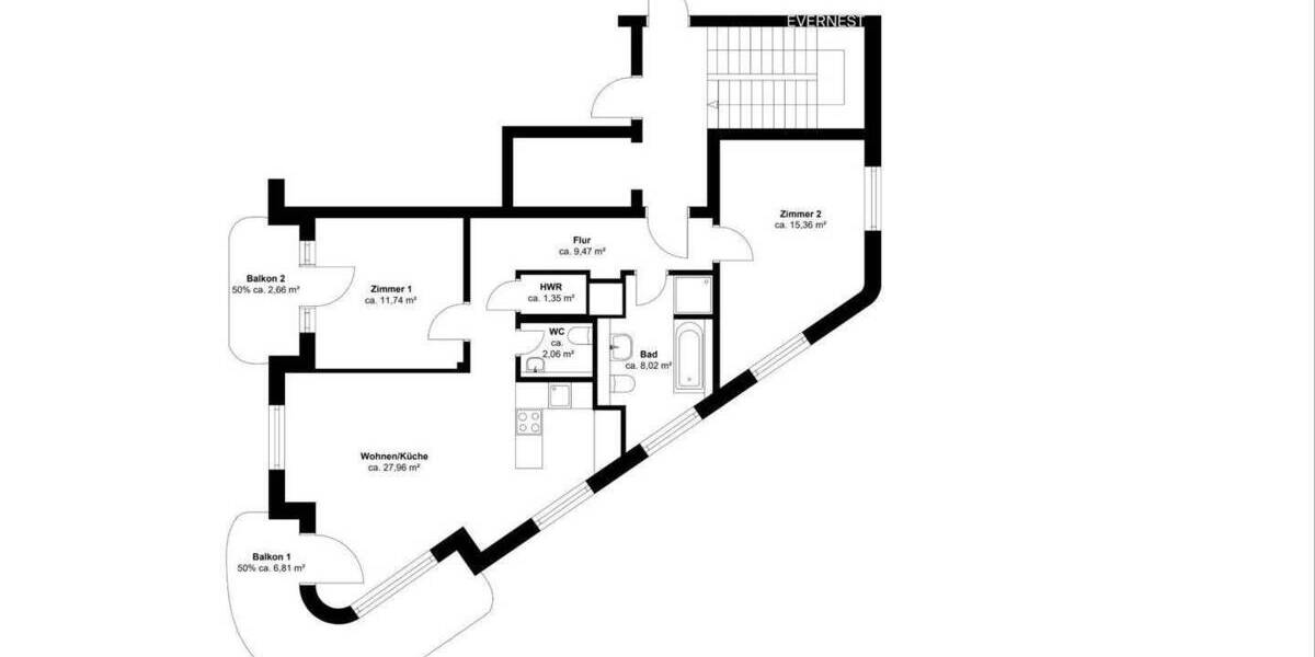 Etagenwohnung Potsdam Templiner Vorstadt - 3 Zimmer, 84 m&sup2;, 830.000&euro; | Angebot:25387321