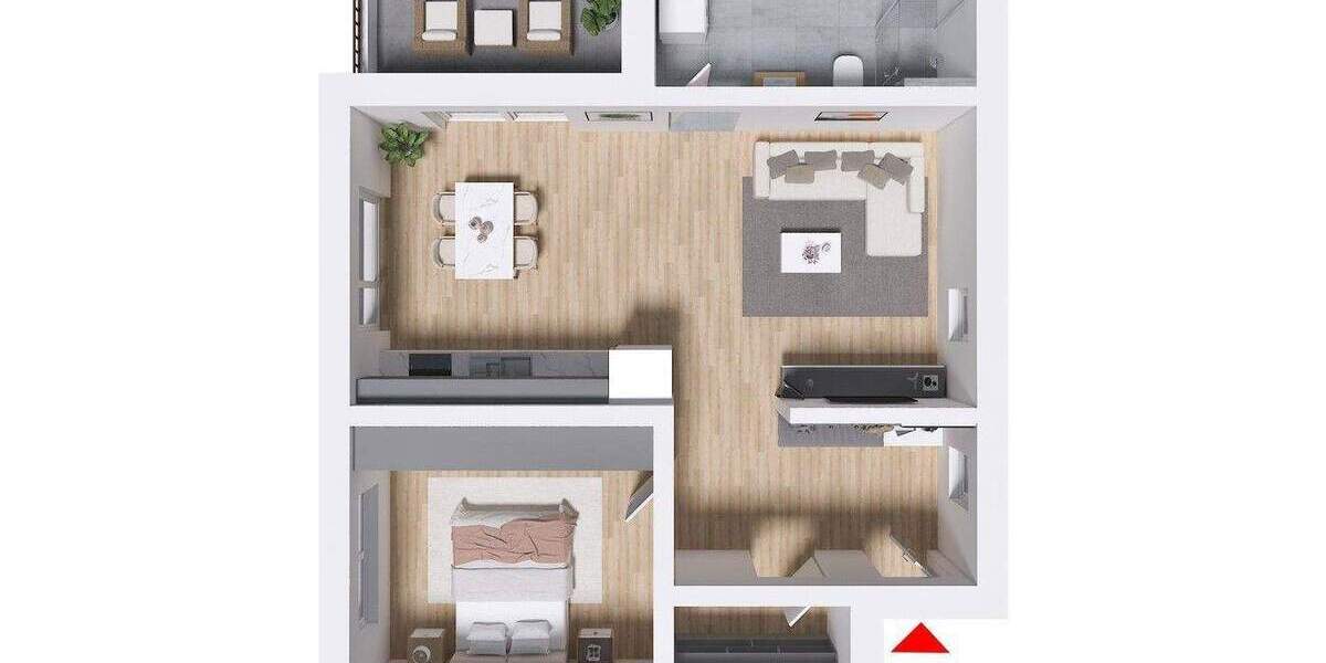 Etagenwohnung Auerbach Loh - 3 Zimmer, 71 m&sup2;, 248.500&euro; | Angebot:25760487