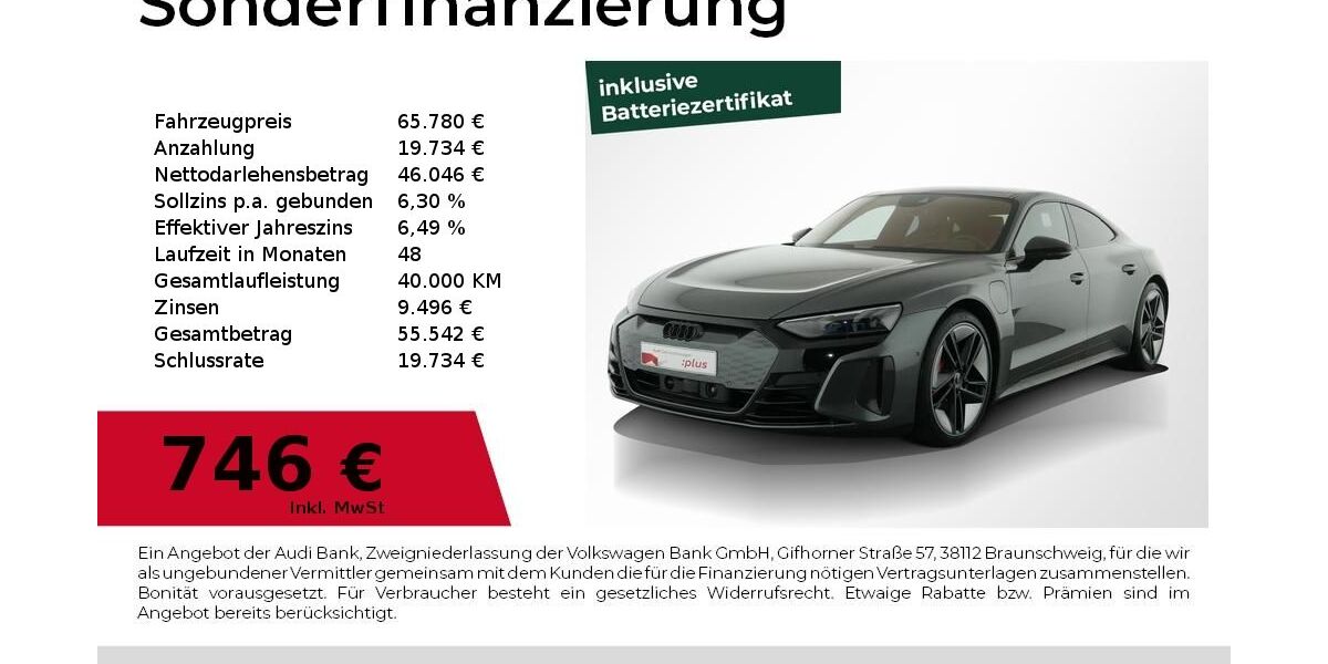Audi RS e-tron GT 40.950 km 64.680 &euro; Nürnberg 90411