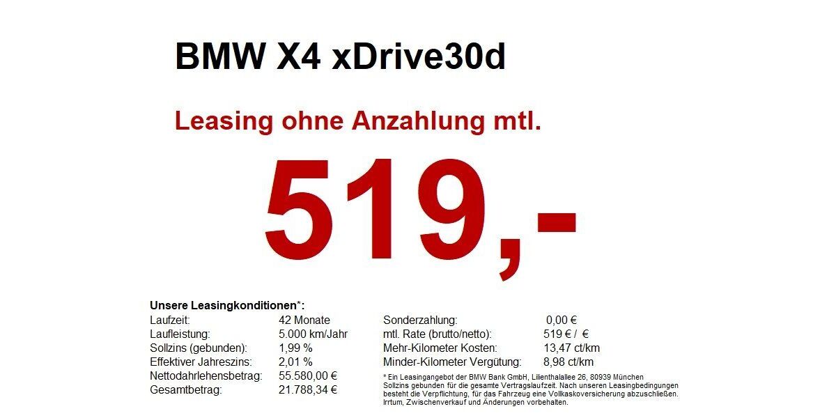 BMW X4 19.598 km 55.580 &euro; Miltenberg 63897