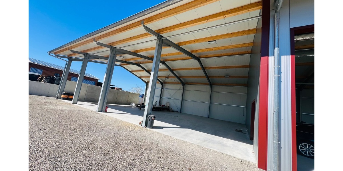 Moderne Gewerbeimmobilie (BJ 2023) mit offener und geschlossener Werkhalle, Büro und Wohnung - Gewerbeobjekt Horb am Neckar | Angebot:26131652