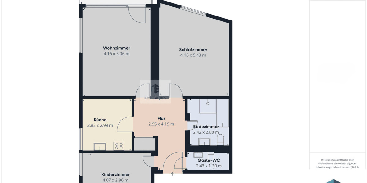 Etagenwohnung Bingen am Rhein Bingerbrück - 3 Zimmer, 85 m&sup2;, 249.000&euro; | Angebot:26723243