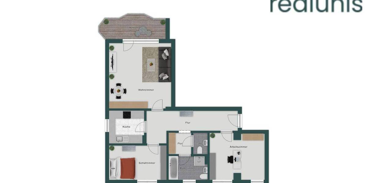 Etagenwohnung Wiesbaden Südost - 3 Zimmer, 92 m&sup2;, 369.000&euro; | Angebot:26015673