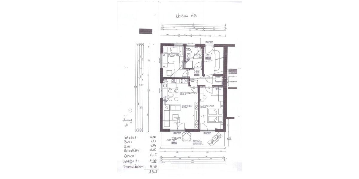 Erdgeschoßwohnung Biessenhofen - 3 Zimmer, 87 m&sup2;, 985&euro; | Angebot:26129652