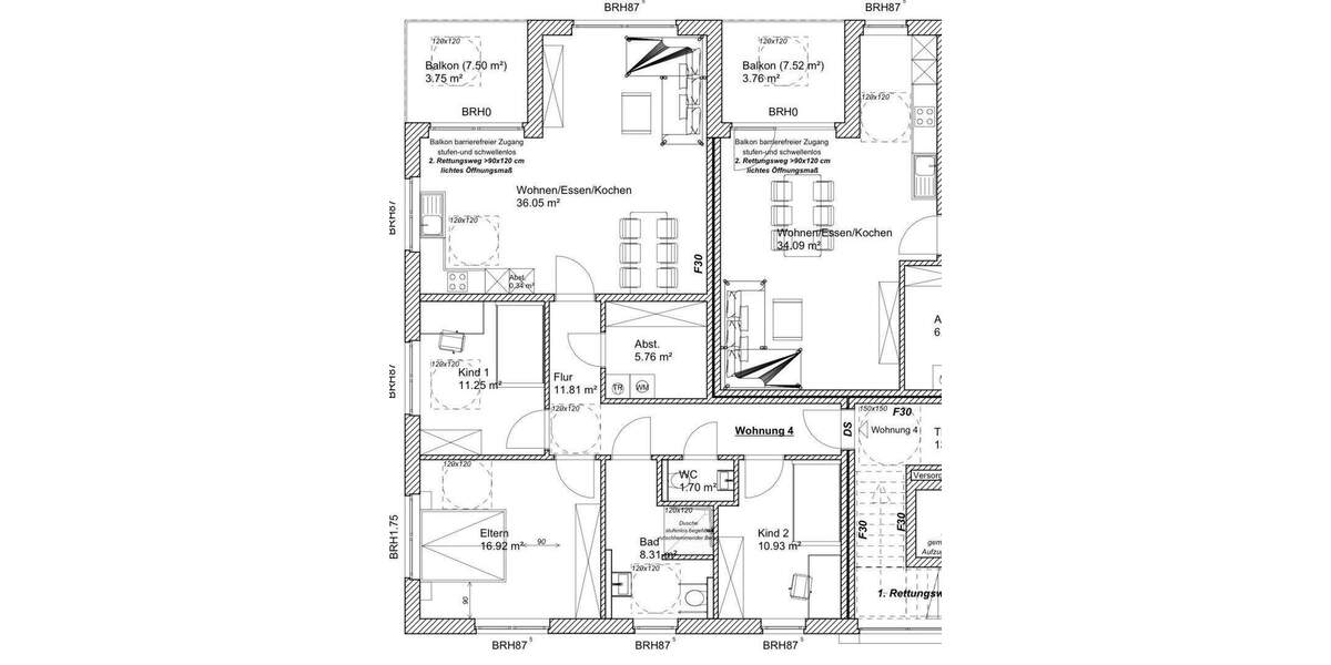 Etagenwohnung Bissendorf - 4 Zimmer, 106 m&sup2;, 1.370&euro; | Angebot:25252879