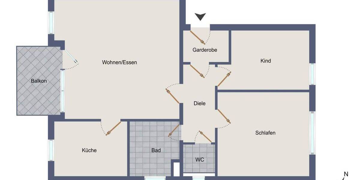 Etagenwohnung Pfullingen - 3 Zimmer, 70 m&sup2;, 225.000&euro; | Angebot:26117353