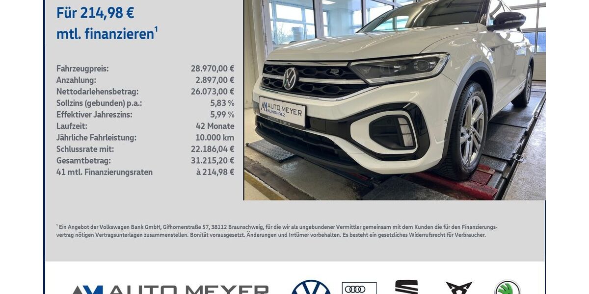 VW T-Roc 23.784 km 28.970 &euro; Ochsenfurt 97199