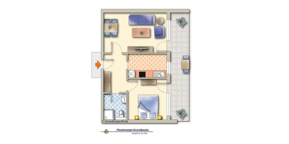 Etagenwohnung Cuxhaven Duhnen - 2 Zimmer, 64 m&sup2;, 992&euro; | Angebot:26251143