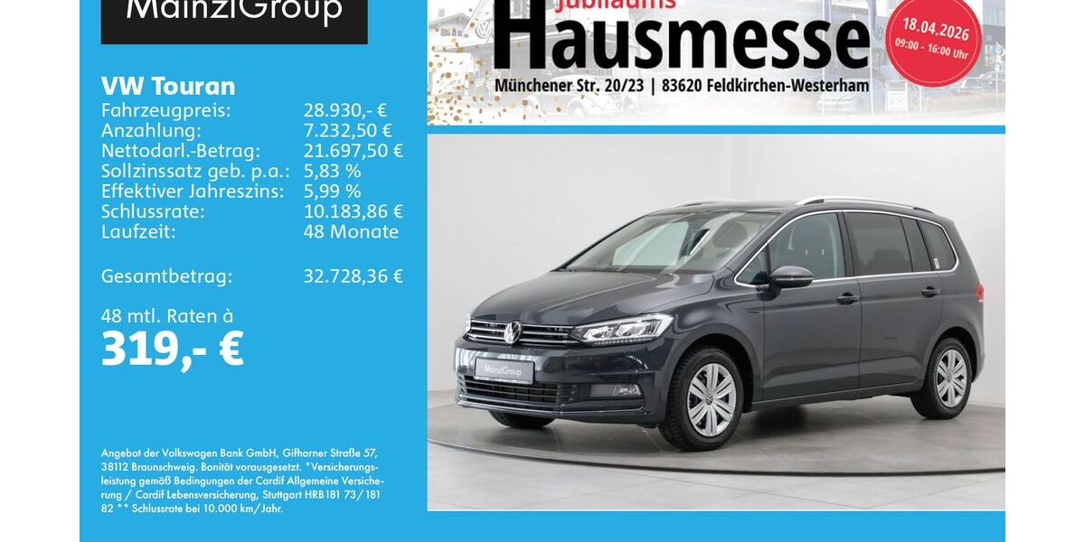 VW Touran 28.800 km 28.930 &euro; Feldkirchen/Westerham 83620