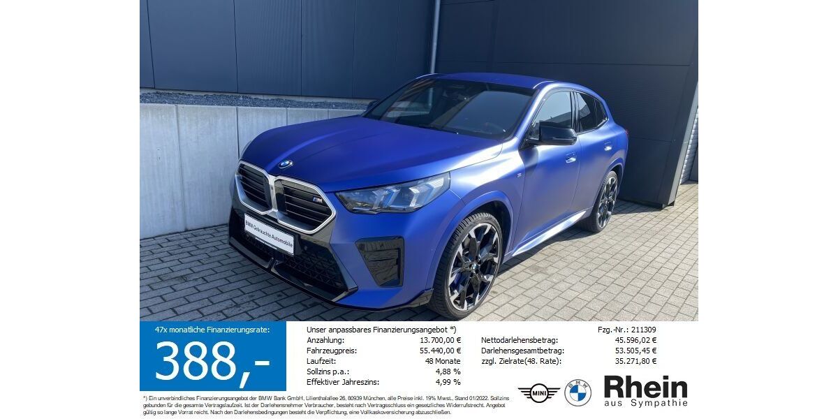 BMW X2 7.220 km 52.890 &euro; Buchen- Hettingen 74722