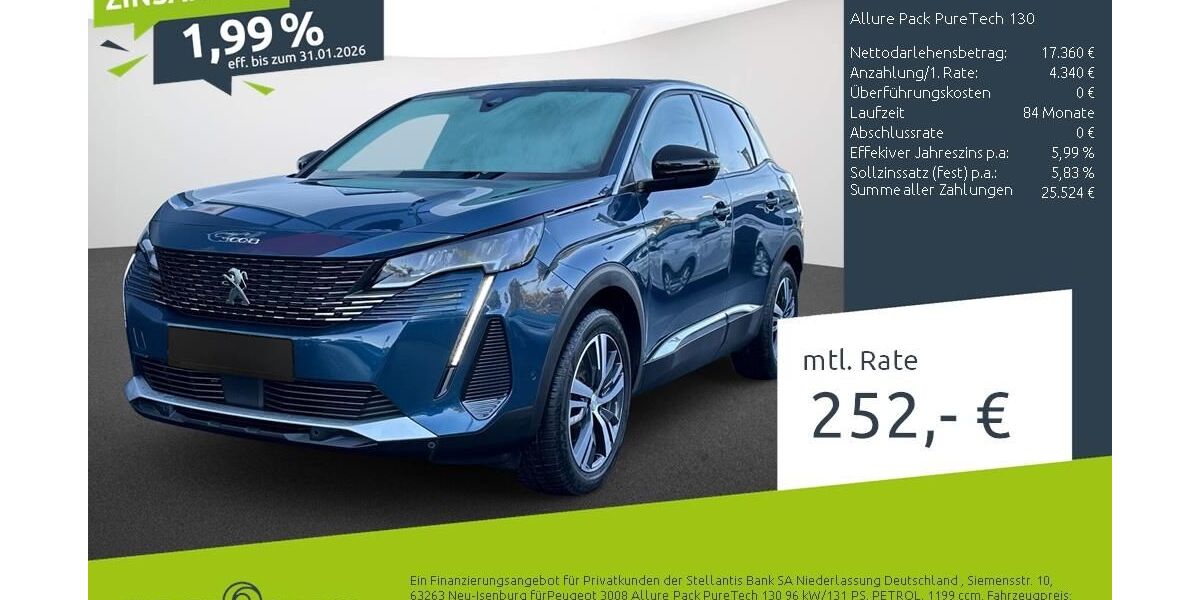 Peugeot 3008 18.481 km 21.450 &euro; Dülmen 48249