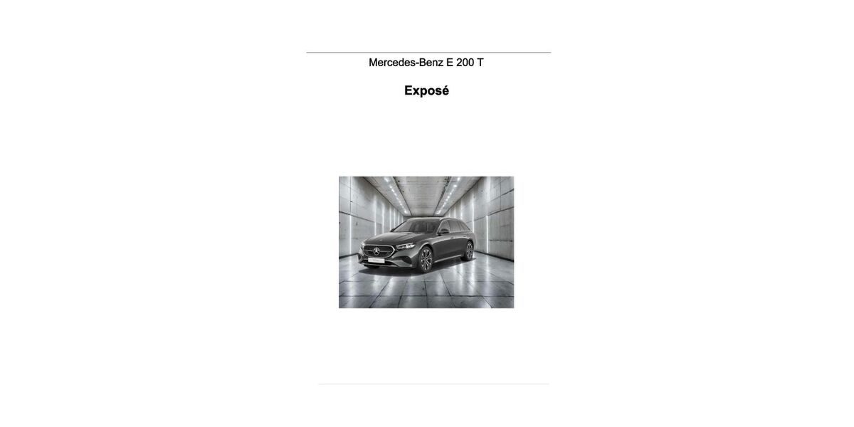 Mercedes-Benz E 200 17.000 km 53.999 &euro; Kernen i.R. 71394