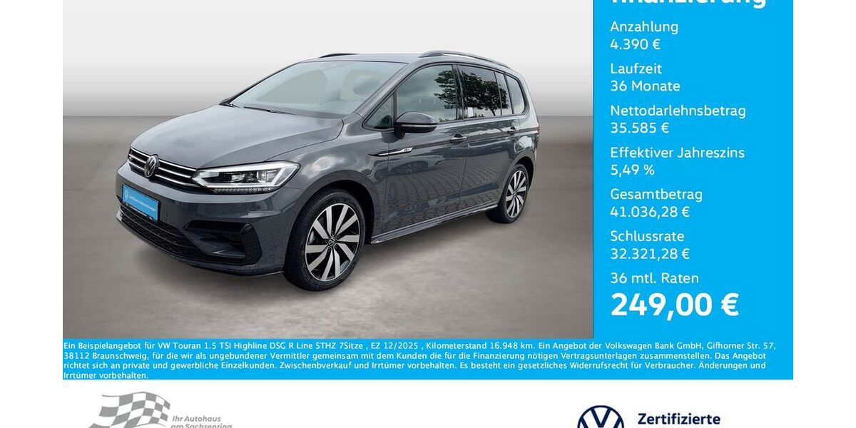 VW Touran 16.948 km 39.975 &euro; Bernsdorf 09337