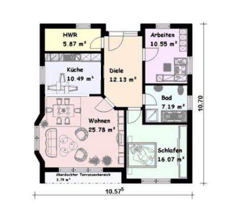 Bungalow Süderholz - 3 Zimmer, 89 m&sup2;, 329.000&euro; | Angebot:26858128