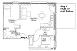 2-Zimmer-OG-Wohnung + 65,80 m² Wohnfläche + Aufzug + Balkon + Carport + EBK kann übernommen werden