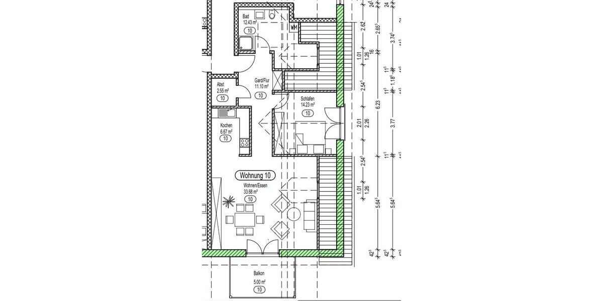 Etagenwohnung Töging am Inn - 2 Zimmer, 86 m&sup2;, 950&euro; | Angebot:26586923