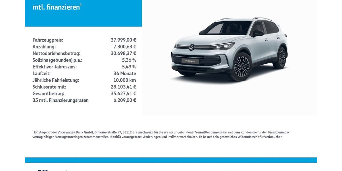 VW Tiguan 13.700 km 37.999 &euro; Mühlhausen/Thüringen 99974