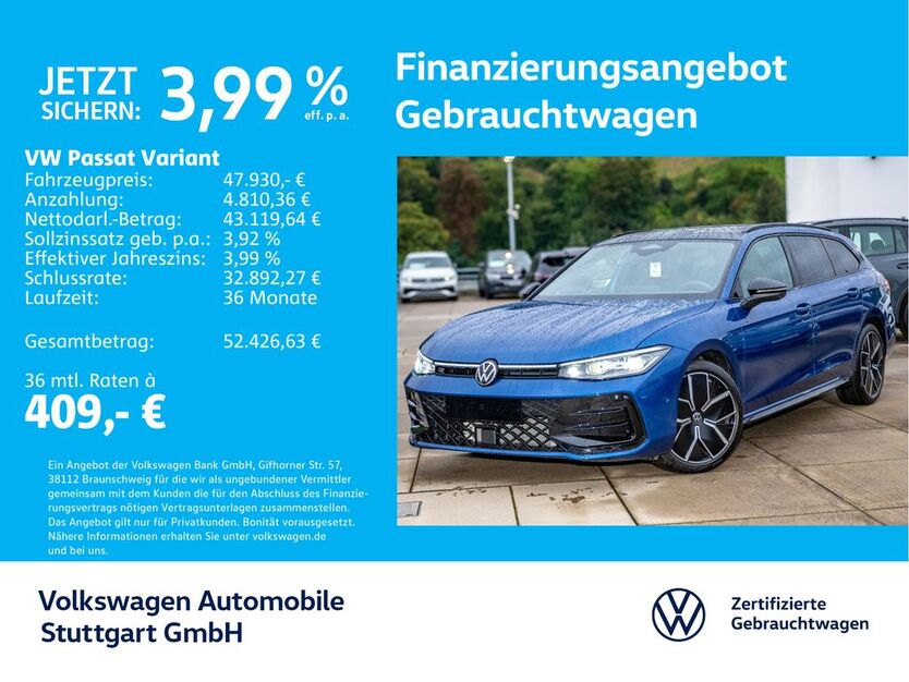 VW Passat Variant 12.725 km 47.930 € Stuttgart-Wangen 70188
