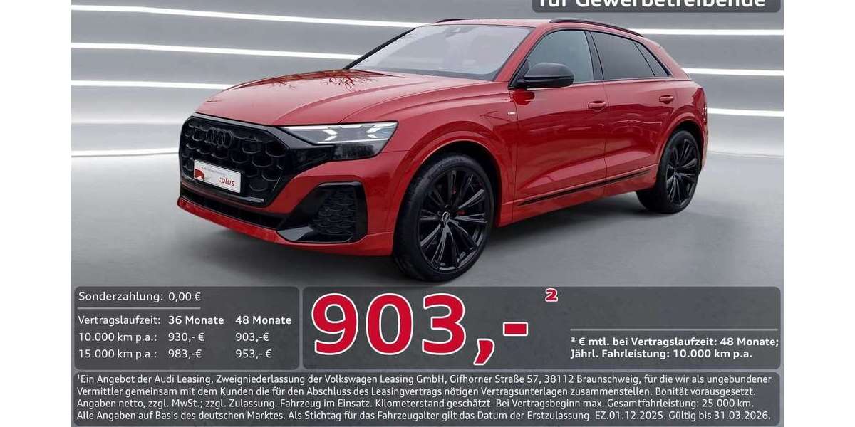 Audi Q8 4.000 km 104.950 &euro; Ingolstadt 85057