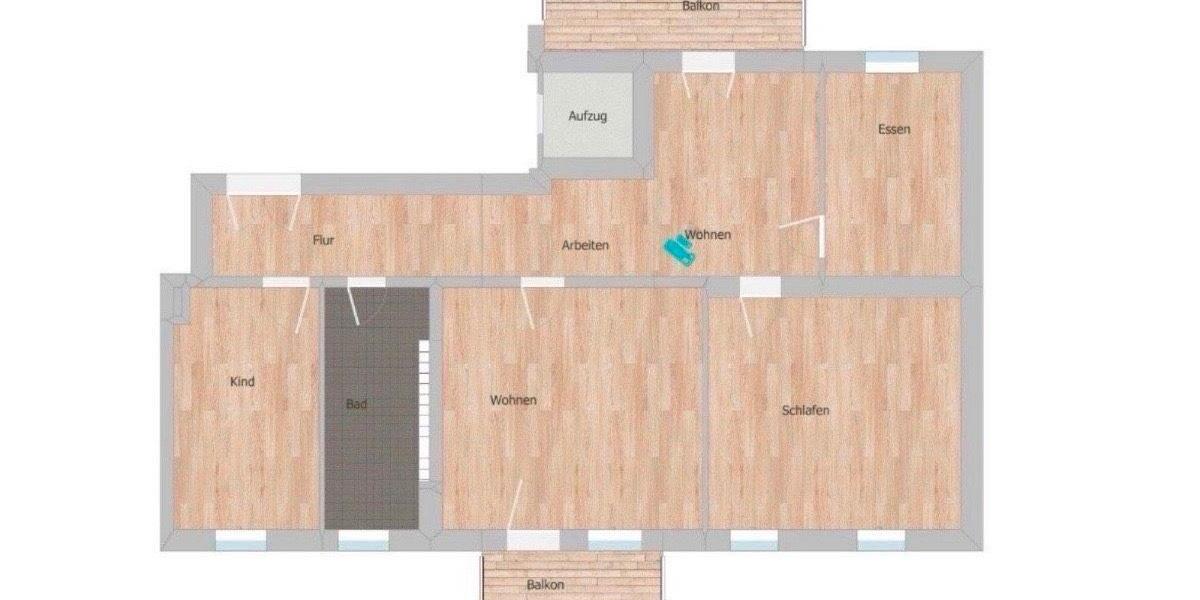 Etagenwohnung Halle (Saale) Am Wasserturm/Thaerviertel - 4 Zimmer, 104 m&sup2;, 359.000&euro; | Angebot:27120429