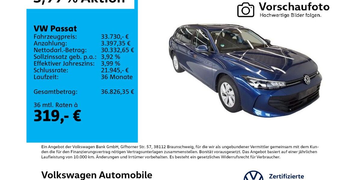 VW Passat 5.352 km 33.730 &euro; Leipzig 04178