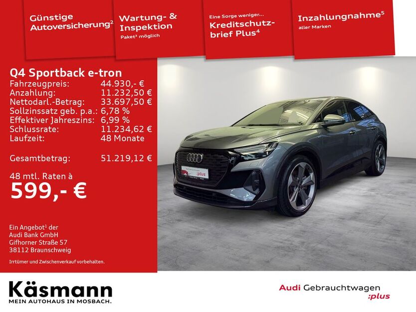 Audi Q4 e-tron 23.199 km 44.930 € Mosbach 74821
