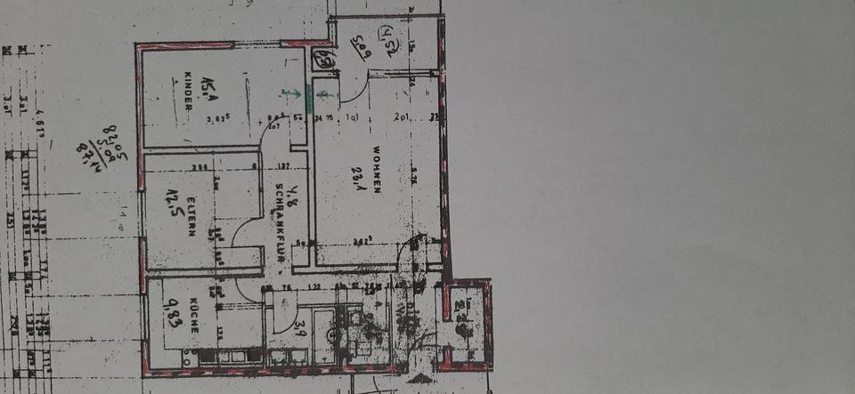 Etagenwohnung Saarbrücken Eschberg - 3 Zimmer, 84 m&sup2;, 169.000&euro; | Angebot:27108741