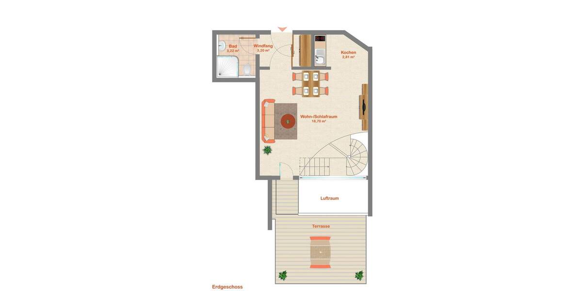Etagenwohnung Neuendettelsau - 2 Zimmer, 69 m&sup2;, 230.000&euro; | Angebot:26450197