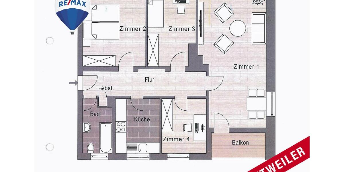 Mietwohnungen in Ottweiler 4 ZKB 4 zimmer