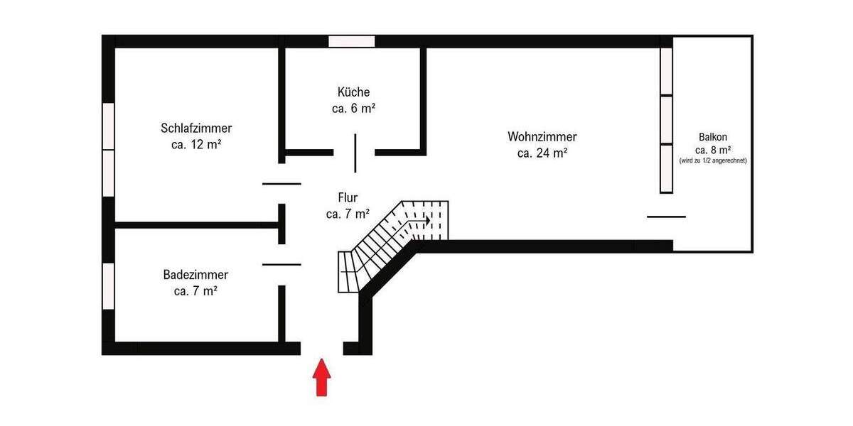 Etagenwohnung Lilienthal Falkenberg - 2 Zimmer, 60 m&sup2;, 199.000&euro; | Angebot:25820599