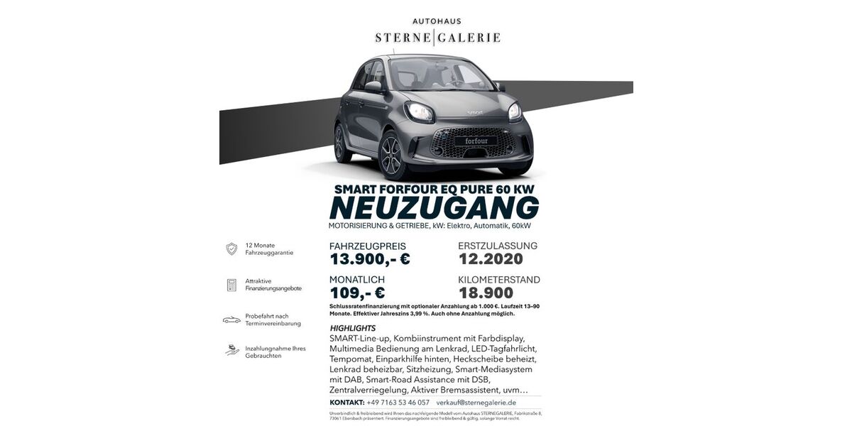 Smart ForFour 18.900 km 13.900 &euro; Ebersbach an der Fils 73061