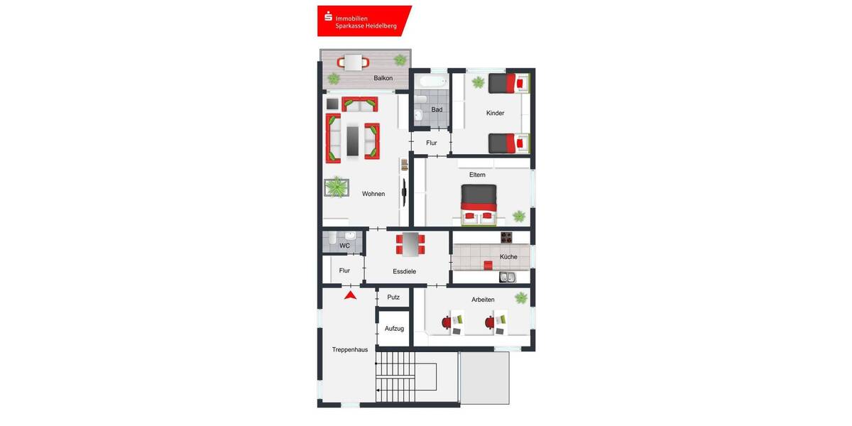 Etagenwohnung Leimen St Ilgen - 4 Zimmer, 97 m&sup2;, 265.000&euro; | Angebot:26816025