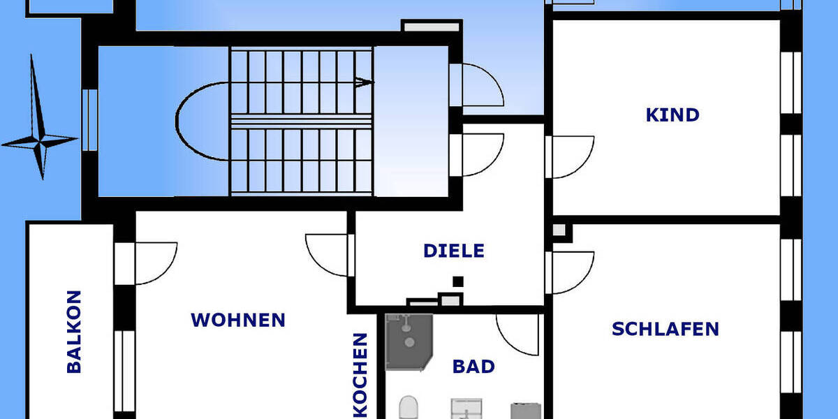 Etagenwohnung Greiz - 3 Zimmer, 68 m&sup2;, 517&euro; | Angebot:26616935