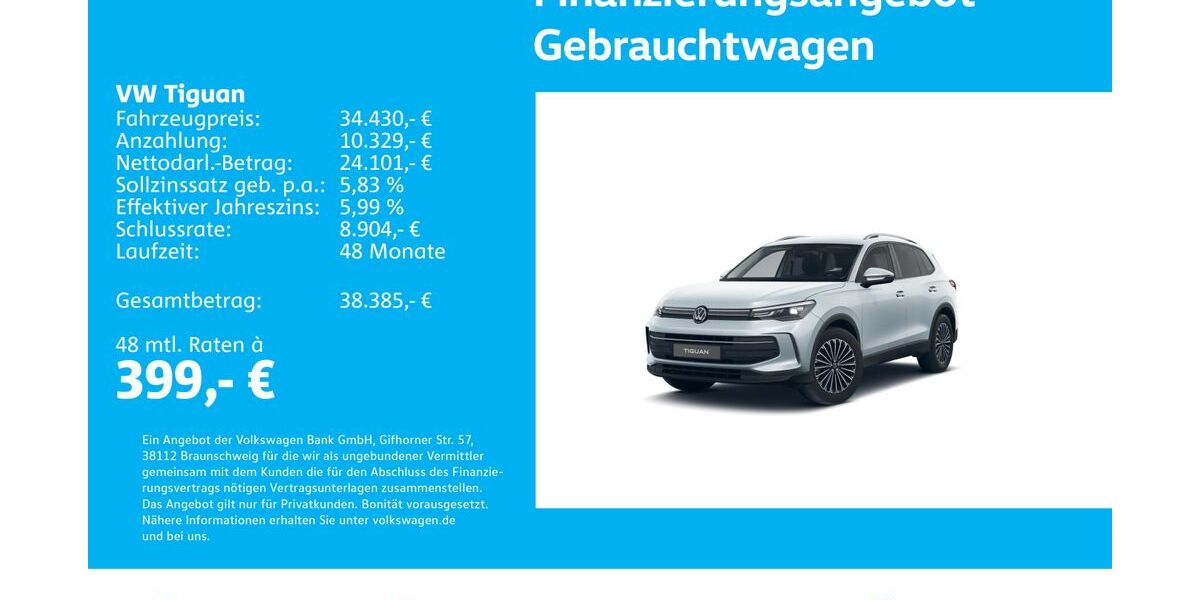VW Tiguan 20.426 km 34.430 &euro; Stuttgart-Feuerbach 70469